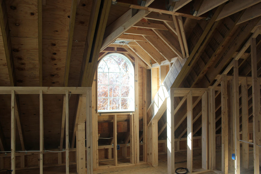 home addition gable interior