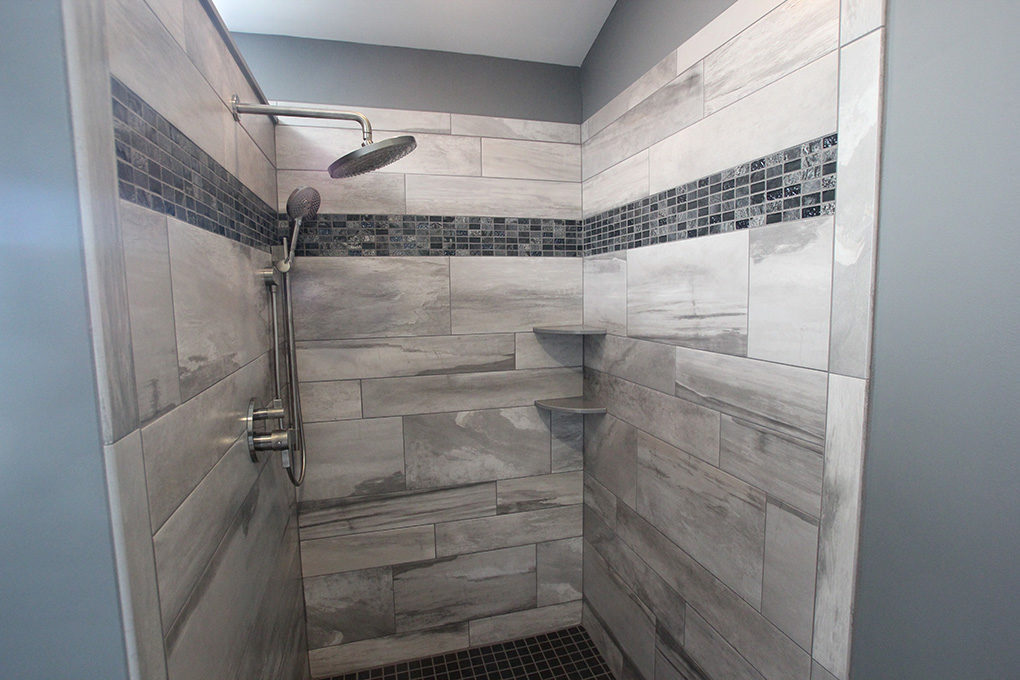 master bath remodel marble tile shower